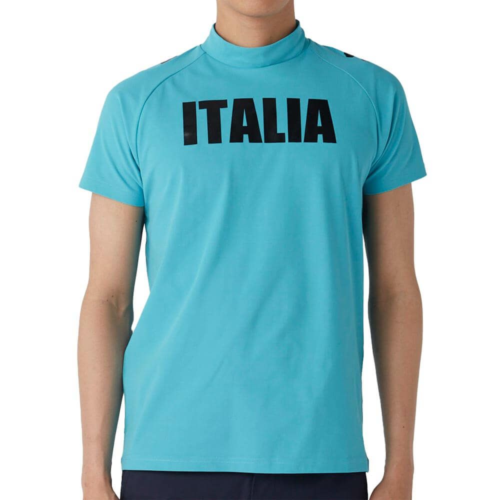 カッパ Kappa　メンズ モックネックTシャツ 615-608 TQ　2025年モデル ターコイズ