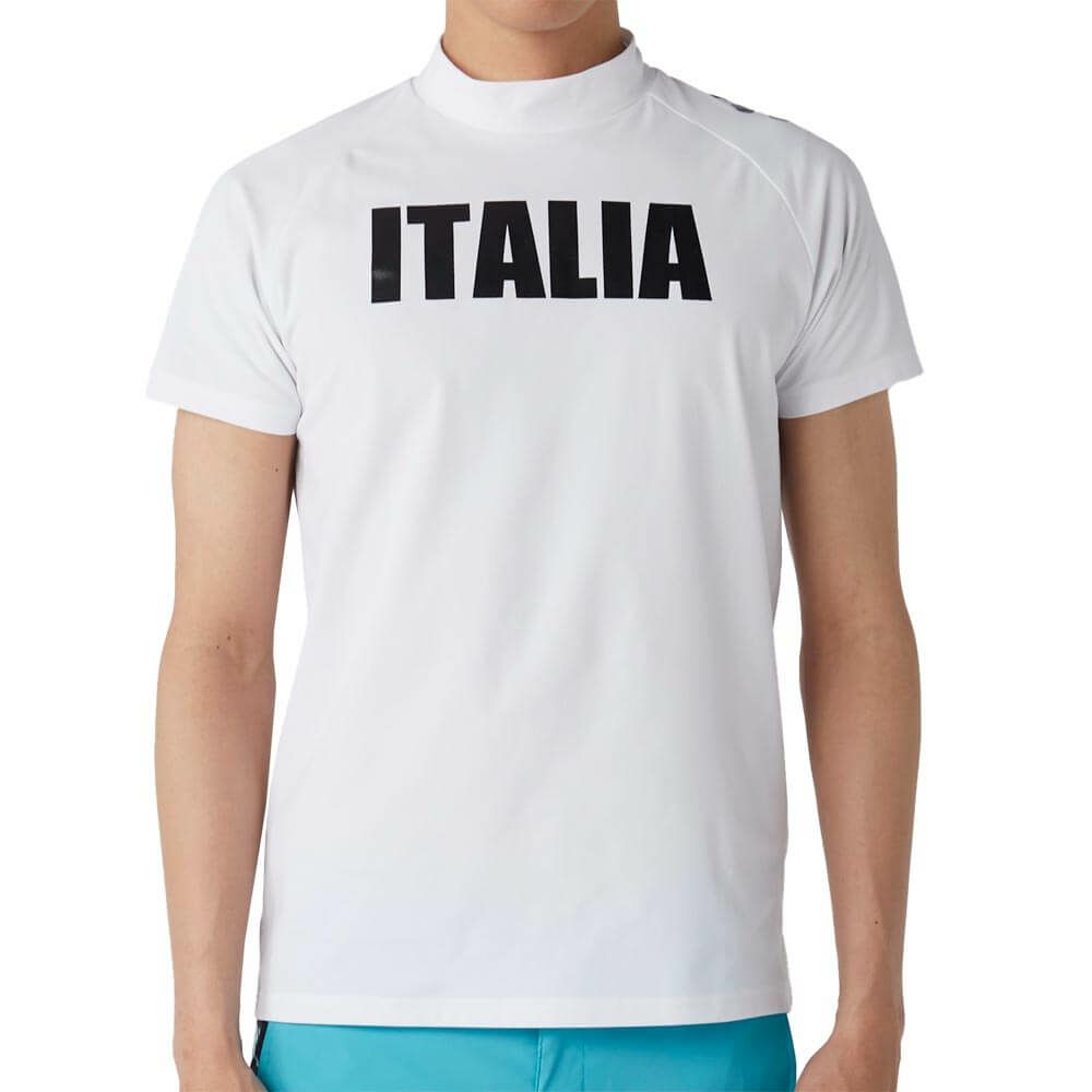 カッパ Kappa　メンズ モックネックTシャツ 615-608 WT　2025年モデル ホワイト
