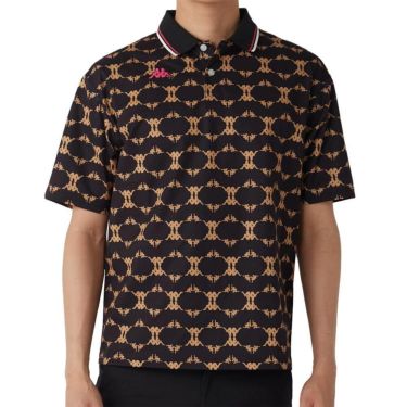 カッパ Kappa　メンズ 半袖 ポロシャツ 615-612 BK　2025年モデル ブラック