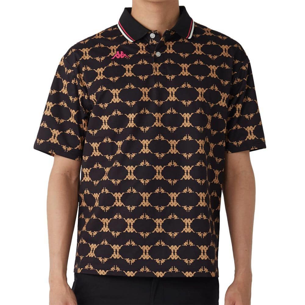 カッパ Kappa　メンズ 半袖 ポロシャツ 615-612 BK　2025年モデル ブラック