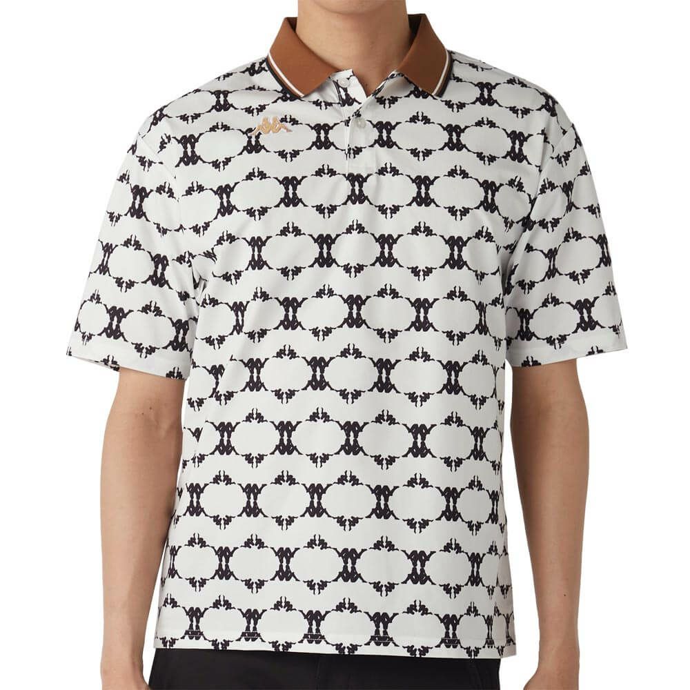 カッパ Kappa　メンズ 半袖 ポロシャツ 615-612 WT　2025年モデル ホワイト