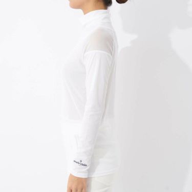マリクレール marie claire　レディース UVカット メッシュ切替 長袖 ハイネック インナーシャツ 7149-835 ホワイト　2025年モデル 詳細2