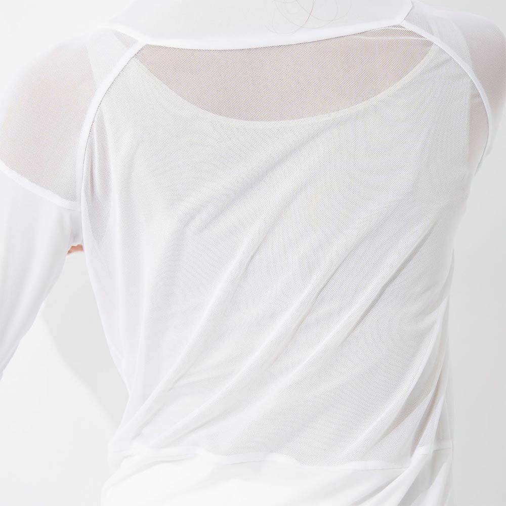 マリクレール marie claire　レディース UVカット メッシュ切替 長袖 ハイネック インナーシャツ 7149-835 ホワイト　2025年モデル 詳細4