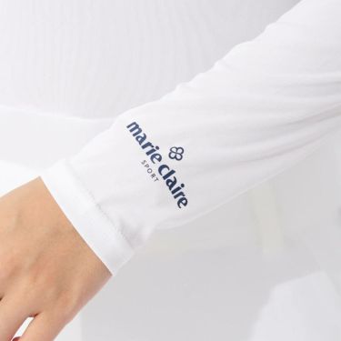 マリクレール marie claire　レディース UVカット メッシュ切替 長袖 ハイネック インナーシャツ 7149-835 ホワイト　2025年モデル 詳細5