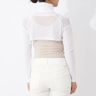 マリクレール marie claire　レディース UVカット メッシュ切替 ボレロ丈 長袖 ハイネック インナーシャツ 7149-845 ホワイト　2025年モデル 詳細1