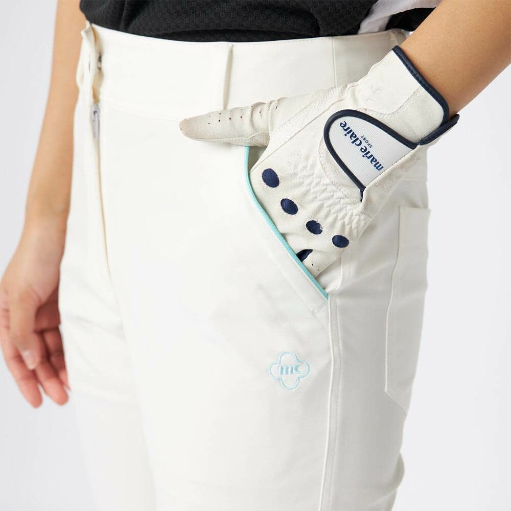 マリクレール marie claire　レディース 8WAYストレッチ 撥水 9分丈 パンツ 715-351 ホワイト　2025年モデル 詳細5