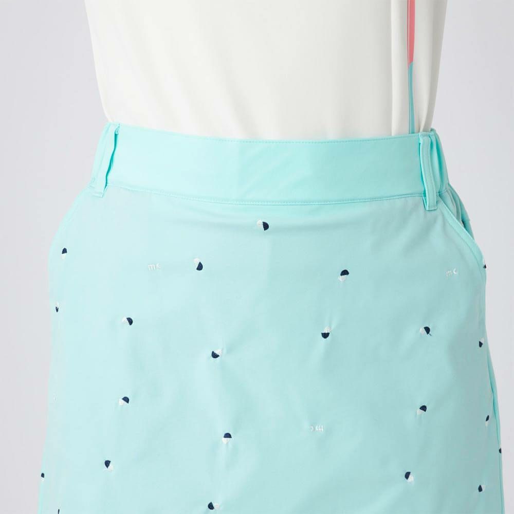 マリクレール marie claire　レディース 撥水 8WAYストレッチ レギンス一体型 スカート 715-352 ブルー　2025年モデル 詳細3