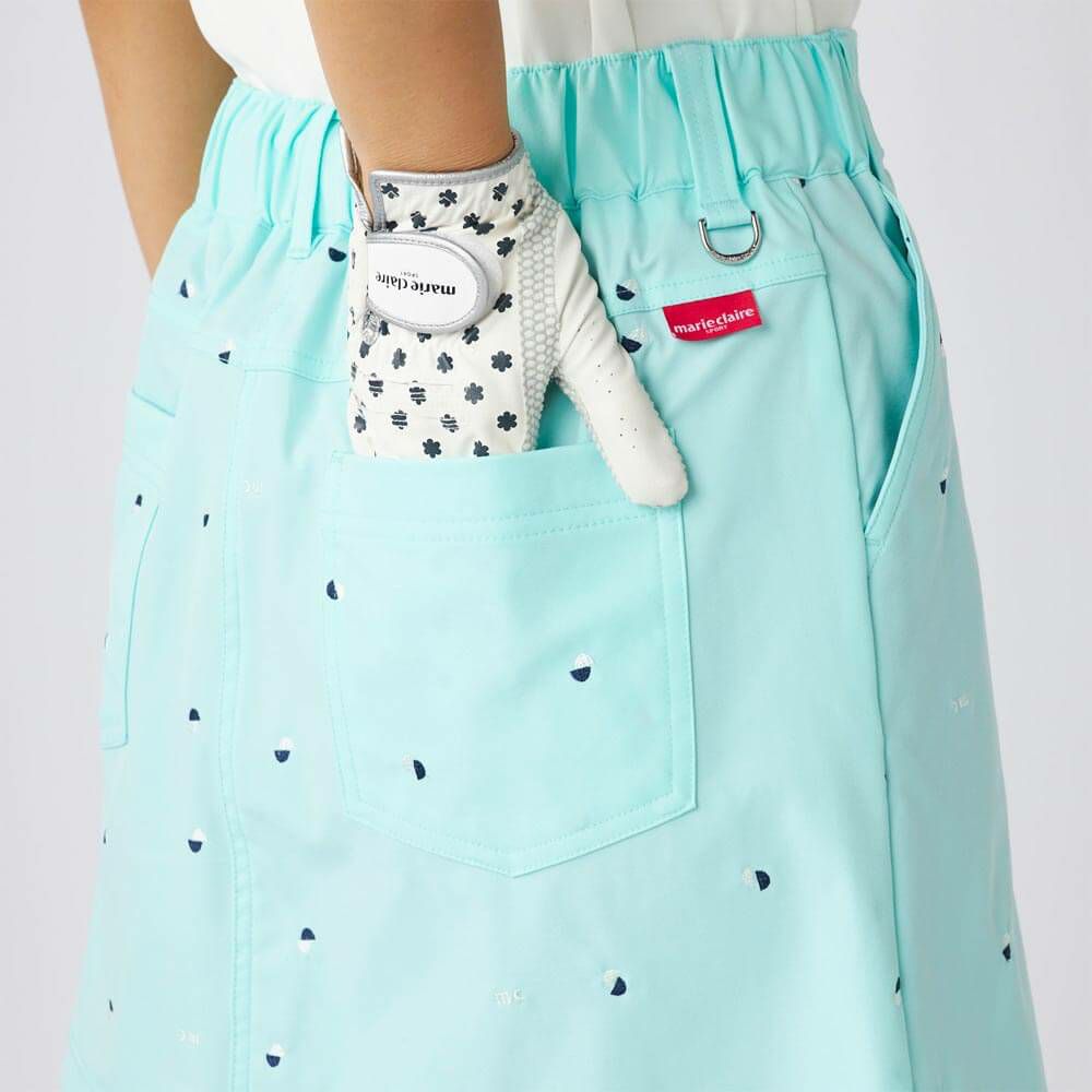 マリクレール marie claire　レディース 撥水 8WAYストレッチ レギンス一体型 スカート 715-352 ブルー　2025年モデル 詳細4