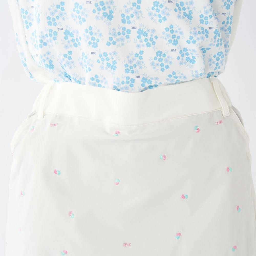 マリクレール marie claire　レディース 撥水 8WAYストレッチ レギンス一体型 スカート 715-352 ホワイト　2025年モデル 詳細3