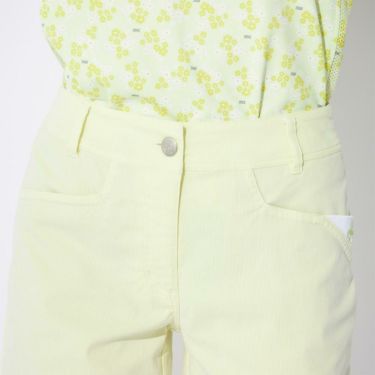 マリクレール marie claire　レディース ロゴ刺繍 ストレッチ ショートパンツ 715-362 イエロー　2025年モデル 詳細3