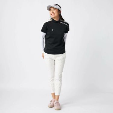 マリクレール marie claire　レディース 配色切替 半袖 プルオーバー & 長袖 Uネック インナーシャツ 715-553 ブラック　2025年モデル 詳細8