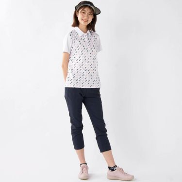 マリクレール marie claire　レディース 接触冷感 ロゴモチーフ 半袖 ポロシャツ 715-654 ホワイト　2025年モデル 詳細4