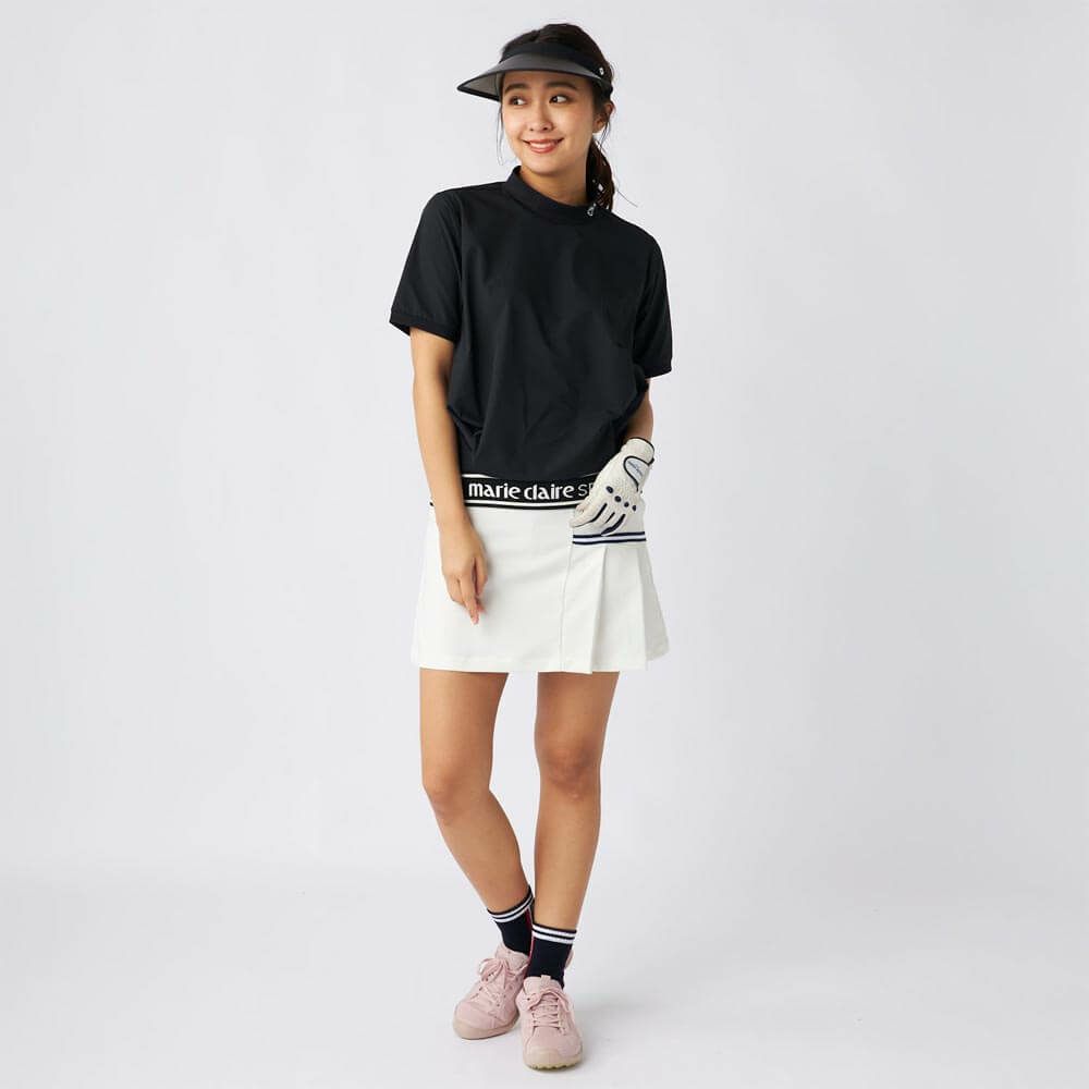 マリクレール marie claire　レディース 撥水 8WAYストレッチ 半袖 プルオーバー 715-656 ブラック　2025年モデル 詳細5