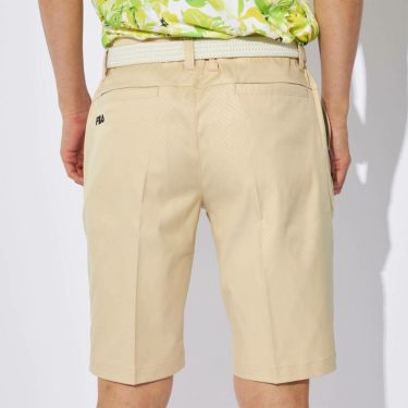 フィラ FILA　メンズ 撥水 エンボスプリント ツイル ショートパンツ 745-309 ベージュ　2025年モデル 詳細2