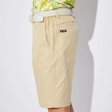 フィラ FILA　メンズ 撥水 エンボスプリント ツイル ショートパンツ 745-309 ベージュ　2025年モデル 詳細3