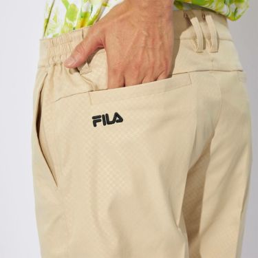フィラ FILA　メンズ 撥水 エンボスプリント ツイル ショートパンツ 745-309 ベージュ　2025年モデル 詳細5