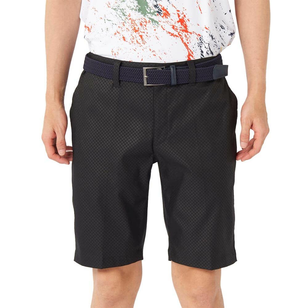 フィラ FILA　メンズ 撥水 エンボスプリント ツイル ショートパンツ 745-309 ブラック　2025年モデル