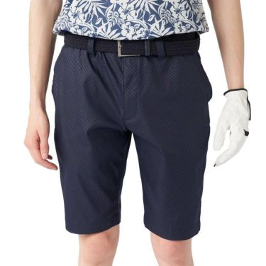 フィラ FILA　メンズ 撥水 エンボスプリント ツイル ショートパンツ 745-309 ネイビー　2025年モデル