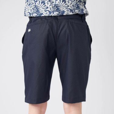 フィラ FILA　メンズ 撥水 エンボスプリント ツイル ショートパンツ 745-309 ネイビー　2025年モデル 詳細2