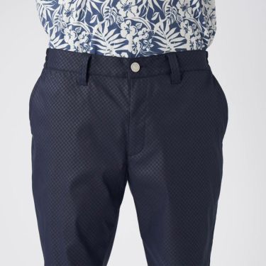 フィラ FILA　メンズ 撥水 エンボスプリント ツイル ショートパンツ 745-309 ネイビー　2025年モデル 詳細4