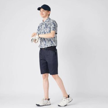 フィラ FILA　メンズ 撥水 エンボスプリント ツイル ショートパンツ 745-309 ネイビー　2025年モデル 詳細7