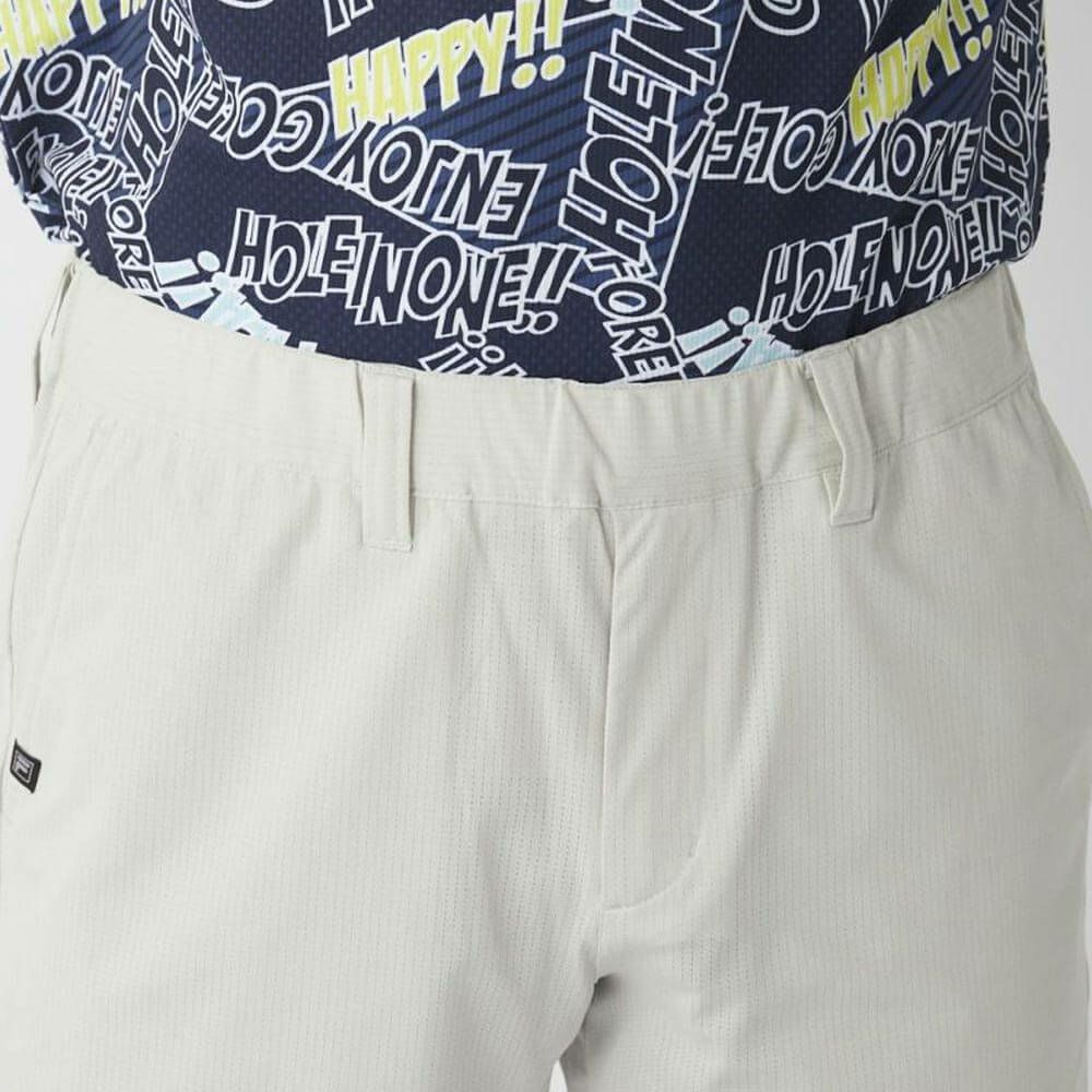 フィラ FILA　メンズ 遮熱 ロゴ刺繍 ストレッチ ショートパンツ 745-324-3 ライトグレー　2025年モデル 詳細3