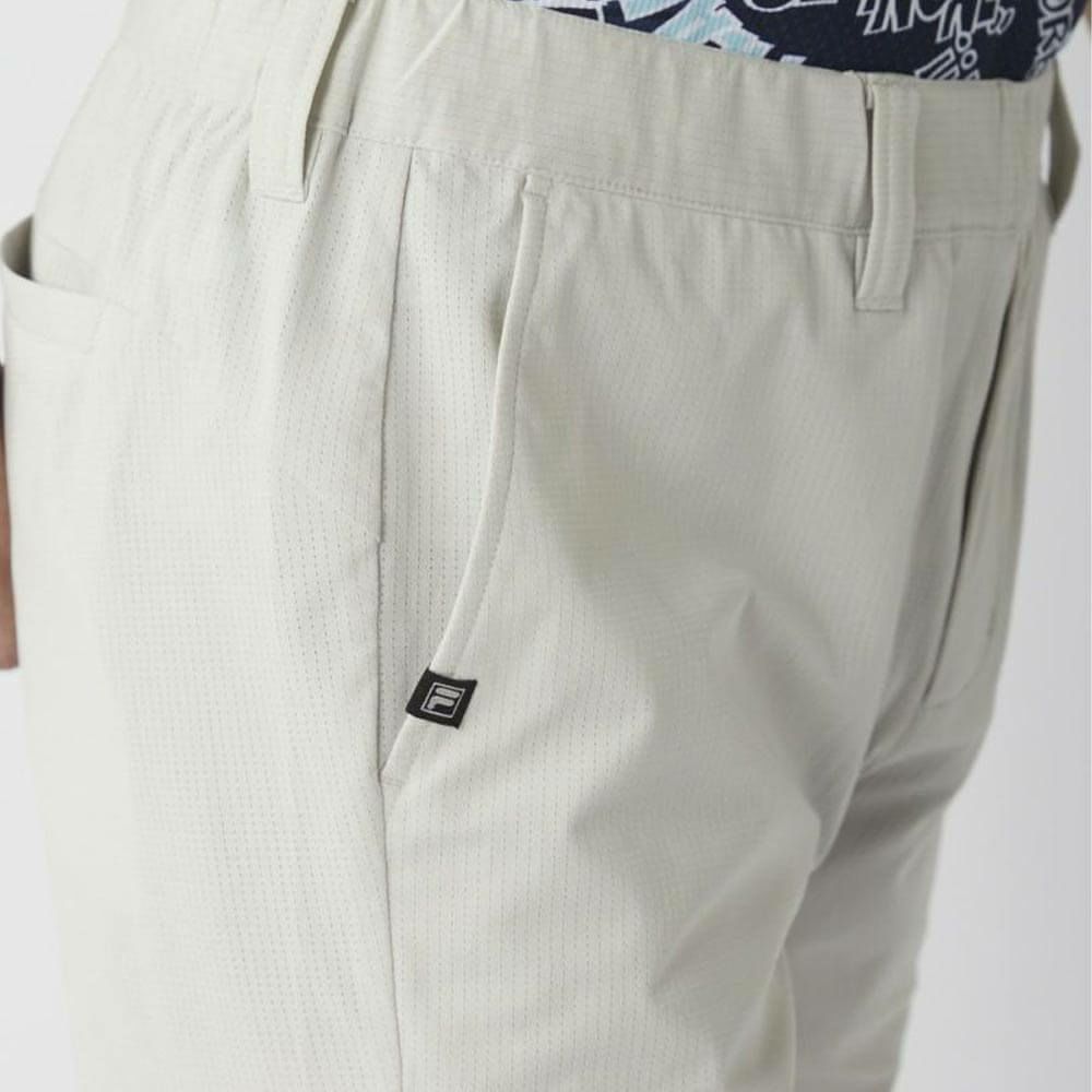 フィラ FILA　メンズ 遮熱 ロゴ刺繍 ストレッチ ショートパンツ 745-324-3 ライトグレー　2025年モデル 詳細6