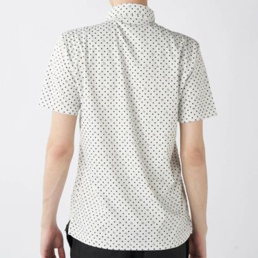 フィラ FILA　メンズ ドット柄 ストレッチ 半袖 ボタンダウン ポロシャツ 745-602 ホワイト　2025年モデル 詳細2