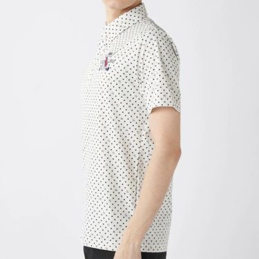 フィラ FILA　メンズ ドット柄 ストレッチ 半袖 ボタンダウン ポロシャツ 745-602 ホワイト　2025年モデル 詳細3