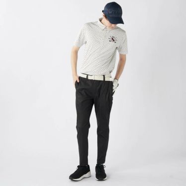 フィラ FILA　メンズ ドット柄 ストレッチ 半袖 ボタンダウン ポロシャツ 745-602 ホワイト　2025年モデル 詳細6