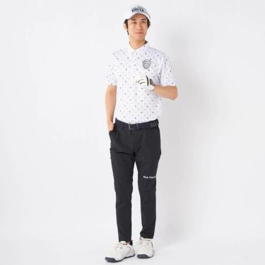 フィラ FILA　メンズ 飛び柄 ストレッチ 半袖 ボタンダウン ポロシャツ 745-603 ホワイト　2025年モデル 詳細6