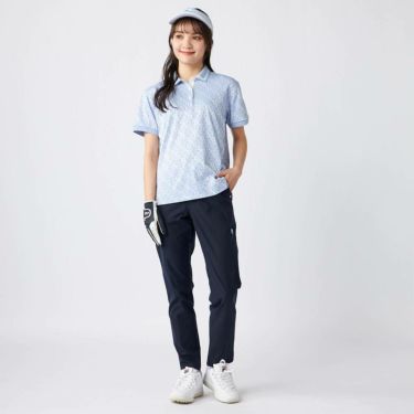 フィラ FILA　レディース 撥水 ロゴ刺繍 テーパード ロングパンツ 755-310 ネイビー　2025年モデル 詳細9