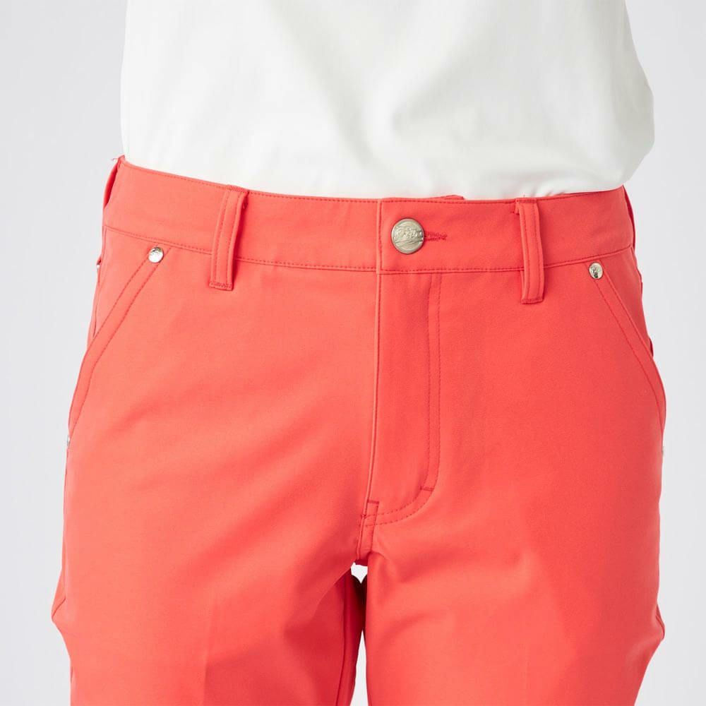 フィラ FILA　レディース 撥水 ロゴ刺繍 テーパード ロングパンツ 755-310 ピンク　2025年モデル 詳細4