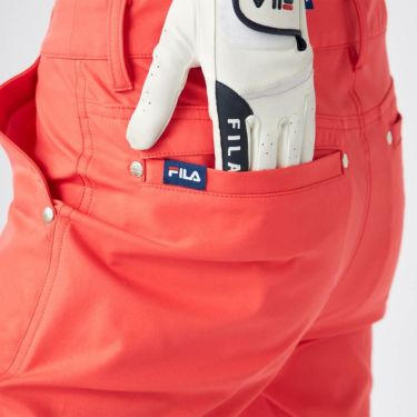 フィラ FILA　レディース 撥水 ロゴ刺繍 テーパード ロングパンツ 755-310 ピンク　2025年モデル 詳細7