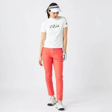 フィラ FILA　レディース 撥水 ロゴ刺繍 テーパード ロングパンツ 755-310 ピンク　2025年モデル 詳細9
