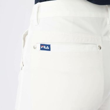 フィラ FILA　レディース 撥水 ロゴ刺繍 テーパード ロングパンツ 755-310 ホワイト　2025年モデル 詳細7