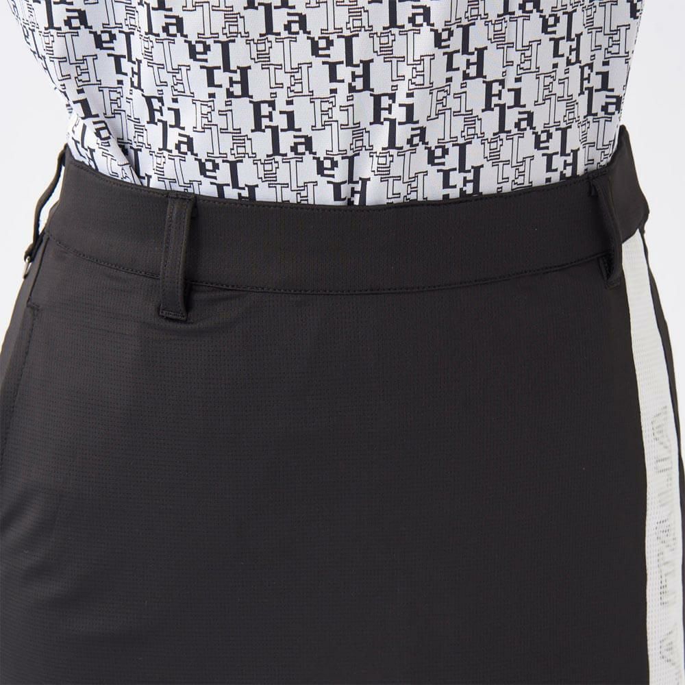 フィラ FILA　レディース 配色切替 部分メッシュ インナーパンツ付き スカート 755-343 ブラック　2025年モデル 詳細4