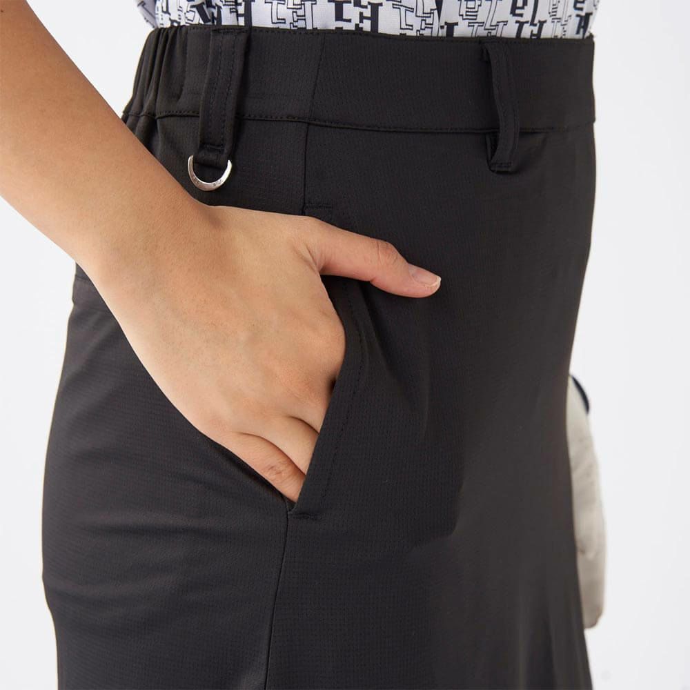 フィラ FILA　レディース 配色切替 部分メッシュ インナーパンツ付き スカート 755-343 ブラック　2025年モデル 詳細6