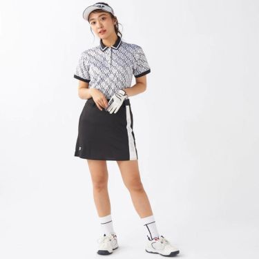 フィラ FILA　レディース 配色切替 部分メッシュ インナーパンツ付き スカート 755-343 ブラック　2025年モデル 詳細11