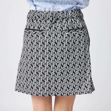 フィラ FILA　レディース 配色切替 部分メッシュ インナーパンツ付き スカート 755-343 ブラックプリント　2025年モデル 詳細2