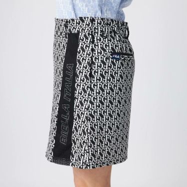 フィラ FILA　レディース 配色切替 部分メッシュ インナーパンツ付き スカート 755-343 ブラックプリント　2025年モデル 詳細3