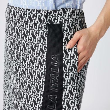 フィラ FILA　レディース 配色切替 部分メッシュ インナーパンツ付き スカート 755-343 ブラックプリント　2025年モデル 詳細6