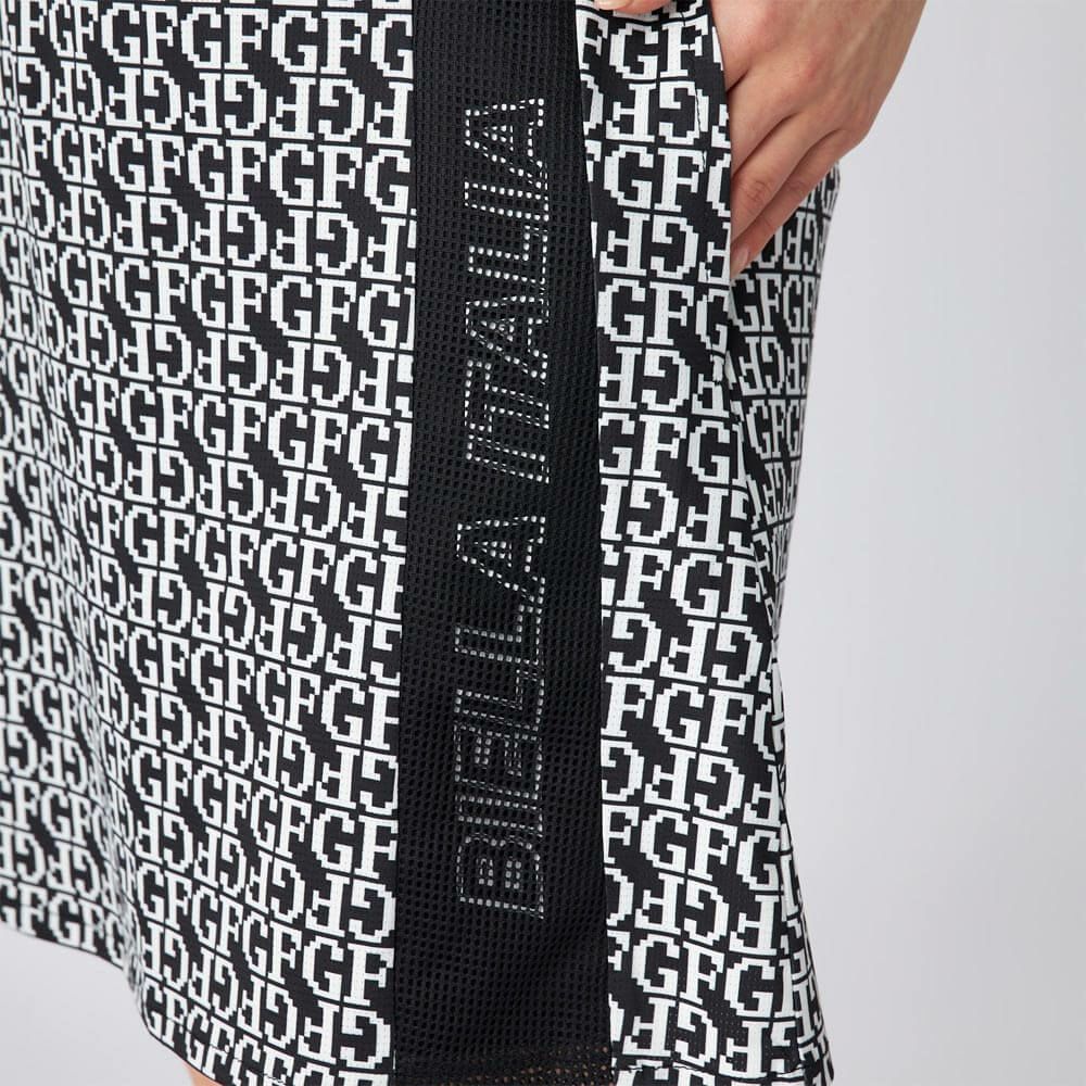 フィラ FILA　レディース 配色切替 部分メッシュ インナーパンツ付き スカート 755-343 ブラックプリント　2025年モデル 詳細7