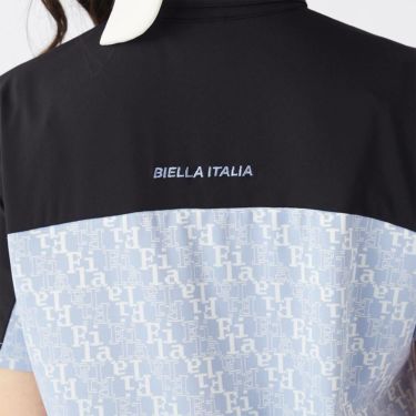 フィラ FILA　レディース タイポグラフィ柄 配色切替 ジャガード 半袖 ワンピース 755-441 ブルー　2025年モデル 詳細6