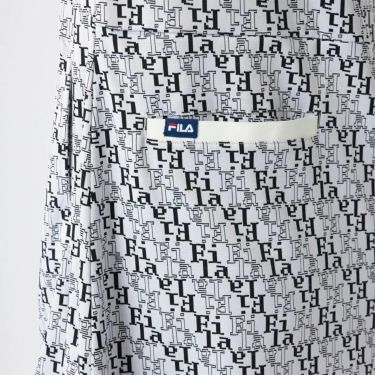 フィラ FILA　レディース タイポグラフィ柄 配色切替 ジャガード 半袖 ワンピース 755-441 ホワイト　2025年モデル 詳細5