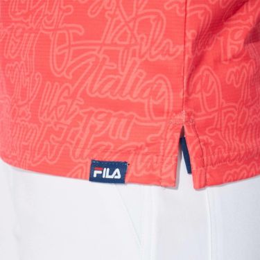 フィラ FILA　レディース プリント柄 遮熱 半袖 ポロシャツ 755-603 ピンク　2025年モデル 詳細6
