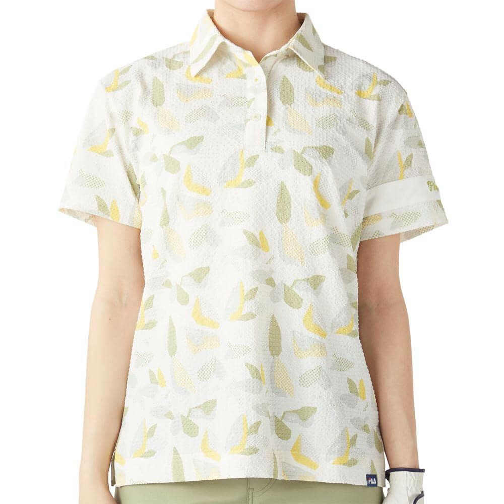 PING 長袖 ポロシャツ スリットスカート ストレッチ 総柄 サイズS 新品