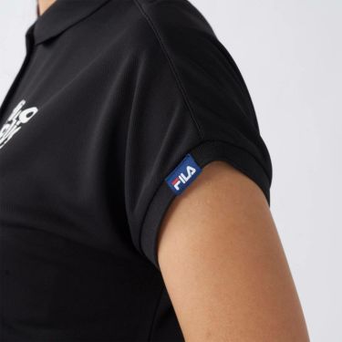 フィラ FILA　レディース ロゴデザイン ハート バックプリント 半袖 ポロシャツ 755-615 ブラック　2025年モデル 詳細5