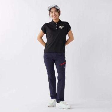 フィラ FILA　レディース ロゴデザイン ハート バックプリント 半袖 ポロシャツ 755-615 ブラック　2025年モデル 詳細7