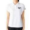 フィラ FILA　レディース ロゴデザイン ハート バックプリント 半袖 ポロシャツ 755-615 ホワイト　2025年モデル